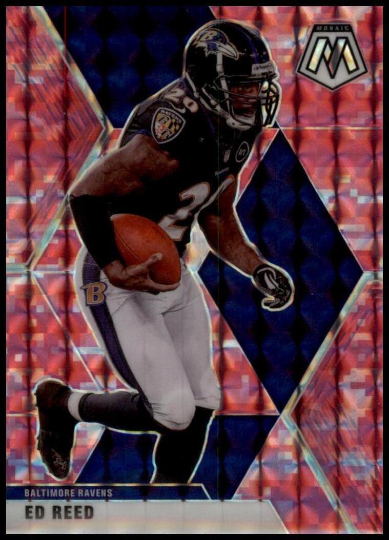 2020 Panini Mosaic #21 Ed Reed Prizm Camo Pink