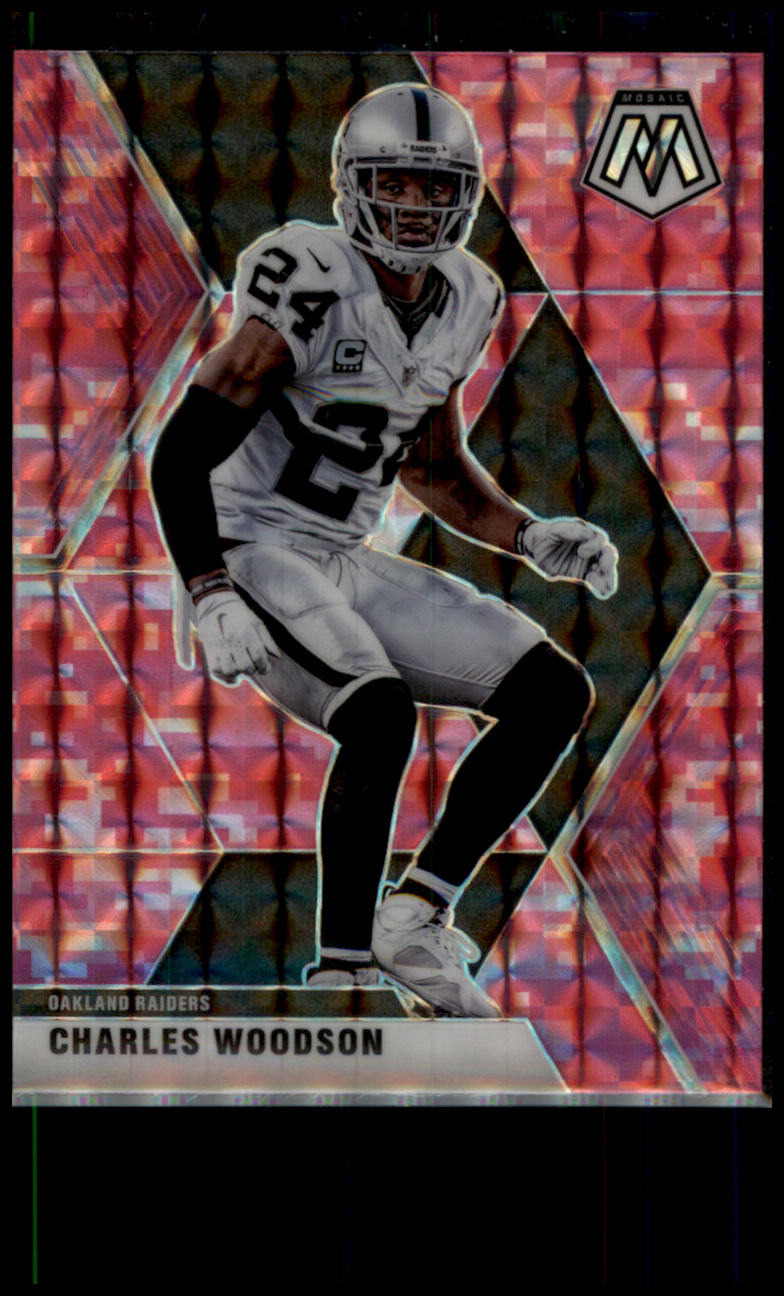 2020 Panini Mosaic #106 Charles Woodson Prizm Camo Pink