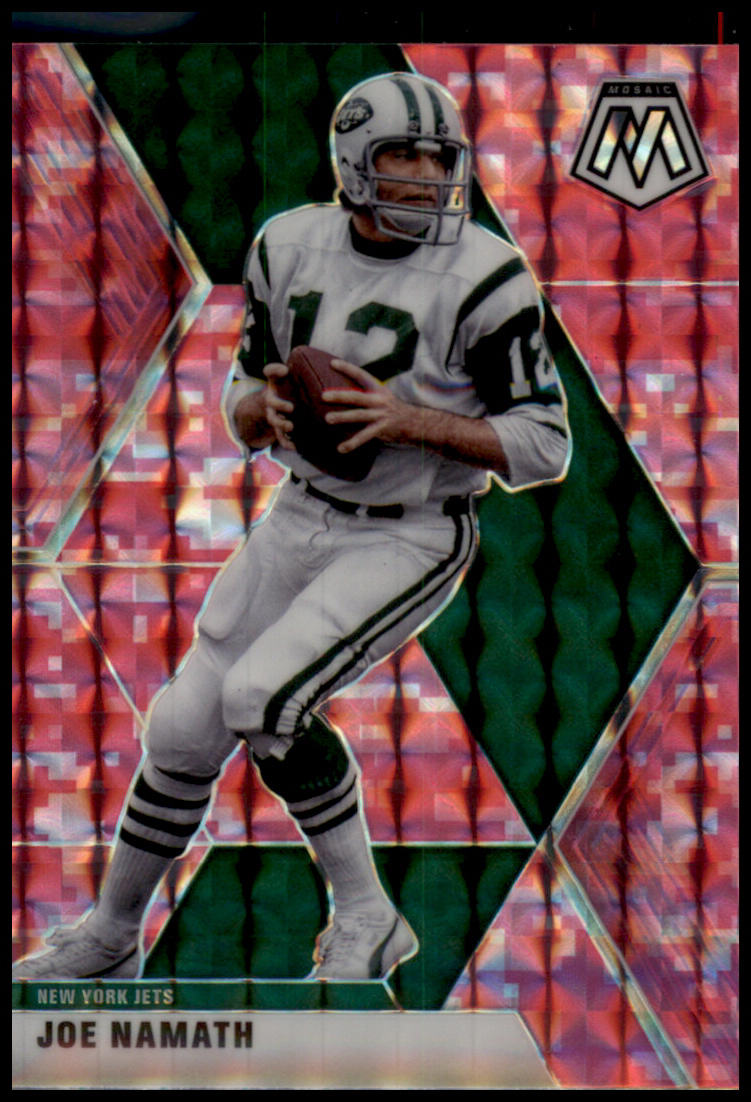 2020 Panini Mosaic #155 Joe Namath Prizm Camo Pink