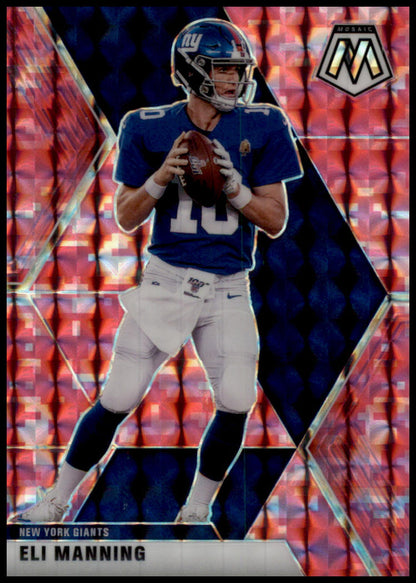 2020 Panini Mosaic #149 Eli Manning Prizm Camo Pink