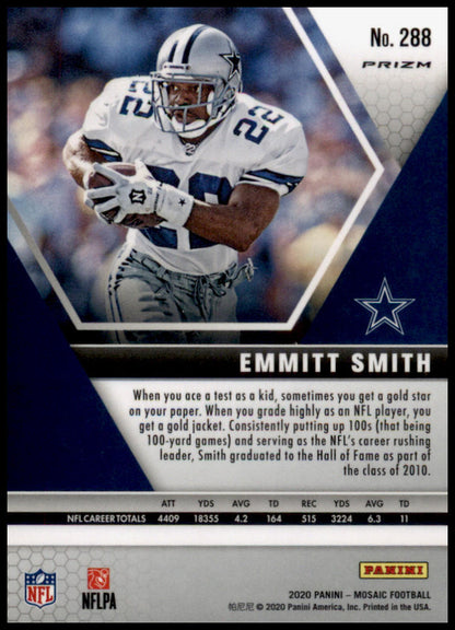 2020 Panini Mosaic #288 Emmitt Smith Prizm Camo Pink