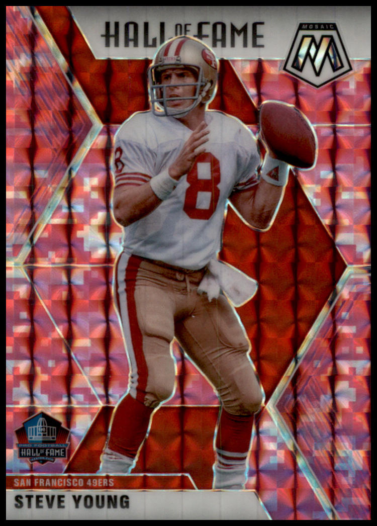 2020 Panini Mosaic #291 Steve Young Prizm Camo Pink