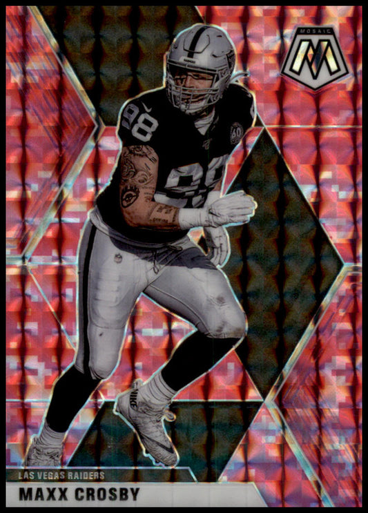 2020 Panini Mosaic #108 Maxx Crosby Prizm Camo Pink