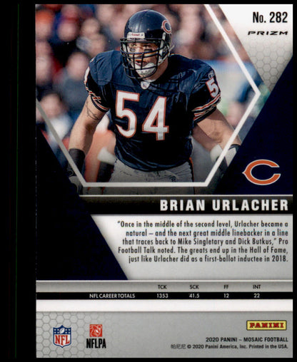 2020 Panini Mosaic #282 Brian Urlacher Prizm Camo Pink