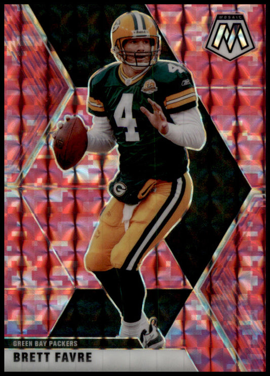 2020 Panini Mosaic #81 Brett Favre Prizm Camo Pink