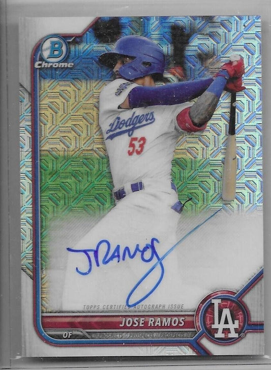 2022 Bowman Chrome 1st Bowman Mojo Prizm Rookie Auto- Jose Ramos LA Dodgers!