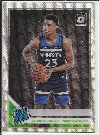 2019-20 Optic Holo Silver Wave Prizm Rookie- Jarrett Culver T-Wolves!