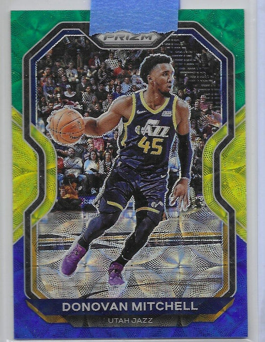 2020-21 Prizm Green Yellow Blue Scope Prizm- Donovan Mitchell Utah Jazz!