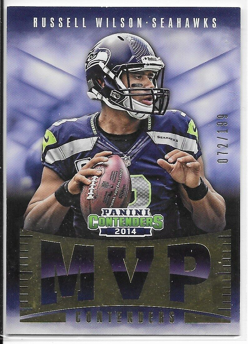 2014 Contenders MVP Contenders Gold- Russell Wilson /199 Seattle Seahawks!