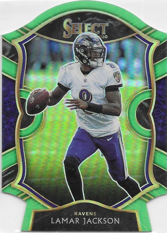 2020 Select Concourse Lime Green Prizm- Lamar Jackson Baltimore Ravens!