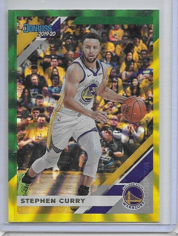 2019-20 Donruss Green And Yellow Spokes- Stephen Curry Golden State Warriors!