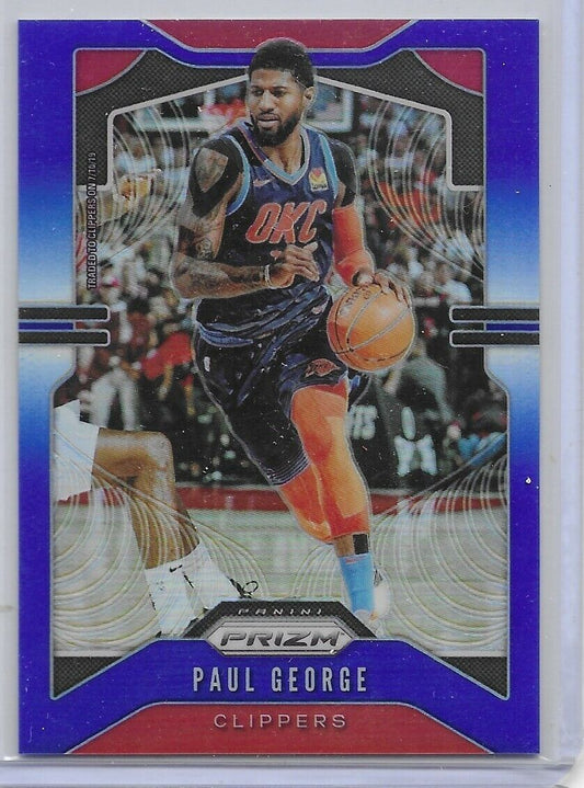 2019-20 Prizm Blue Prizm- Paul George /199 Los Angeles Clippers!