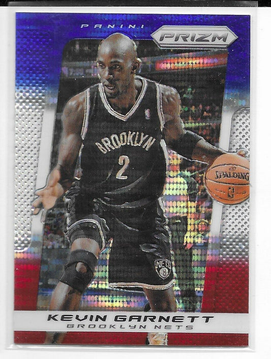 2013-14 Prizm Blue White and Red Pulsar Prizm- Kevin Garnett Brooklyn Nets!