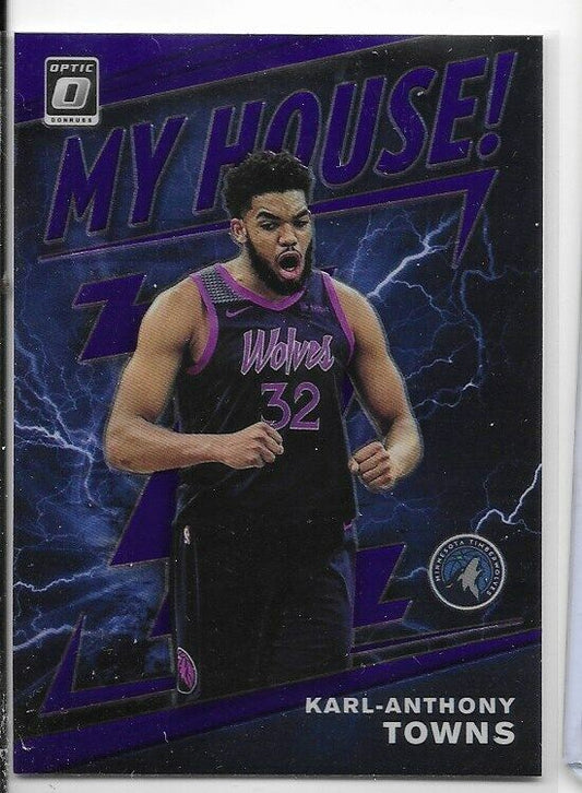 2019-20 Optic MY House Purple Prizm- Karl Anthony Towns Minnesota Timberwolves!