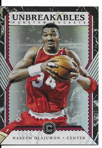 2017-18 Cornerstones Unbreakables- Hakeem Olajuwon Houston Rockets, Rare!