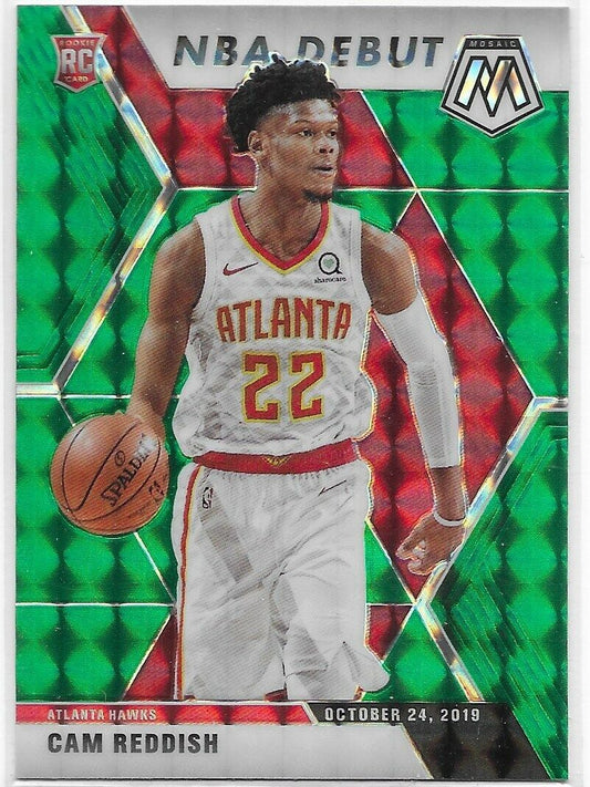 2019-20 Mosaic NBA Debut Green Prizm Rookie- Cam Reddish Atlanta Hawks!