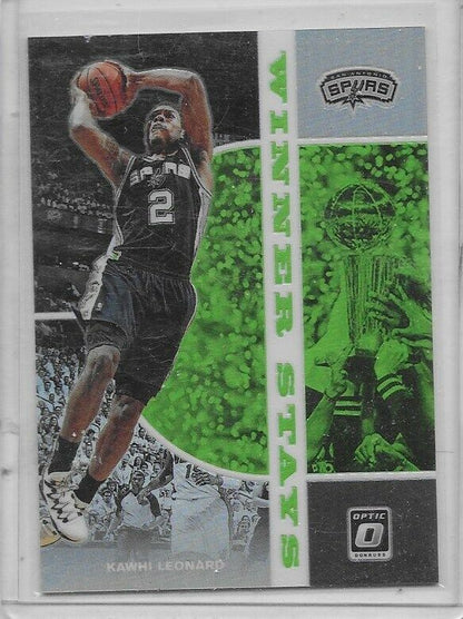 2018-19 Optic Winner Stays Lime Green Prizm- Kawhi Leonard /149 Spurs, Clippers!