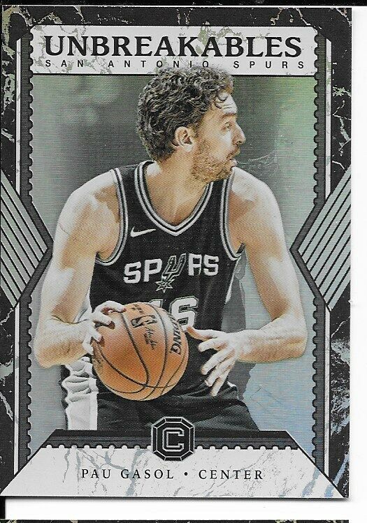 2017-18 Cornerstones Unbreakables- Pau Gasol San Antonio Spurs! Rare!