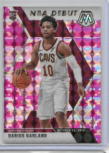 2019-20 Mosaic NBA Debut Pink Camo Prizm Rookie Darius Garland Cleveland Cavs!