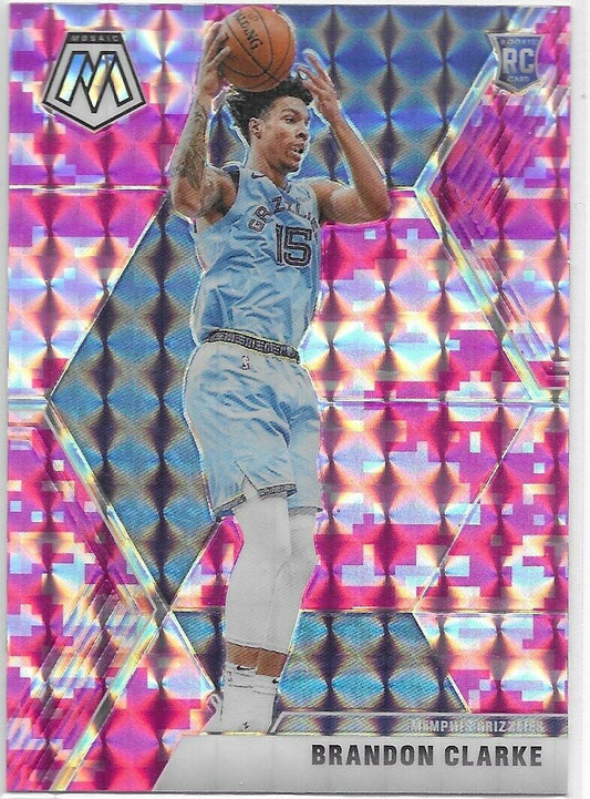 2019-20 Mosaic Pink Camo Prizm Rookie- Brandon Clarke Memphis Grizzlies!