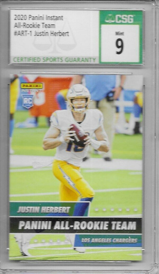 2020 Panini Instant All Rookie Team- Justin Herbert /648 CSG 9