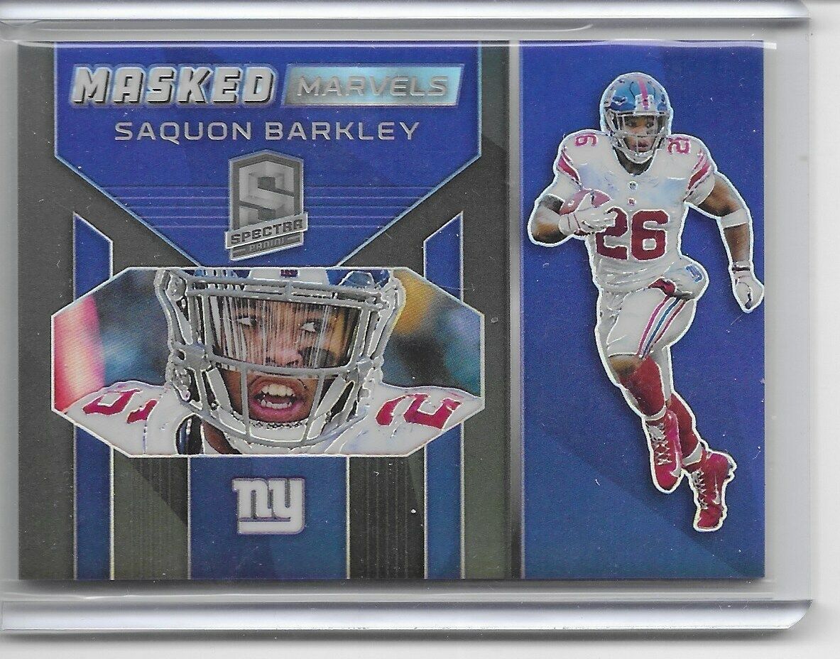 2019 Spectra Masked Marvels- Saquon Barkley /99 New York Giants!