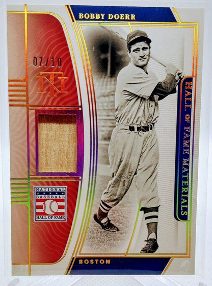 2022 Panini National Treasures Hall of Fame Holo Gold Bat 16/25 Bobby Doerr