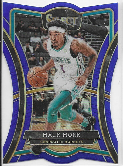 2019-20 Select Premiere Level Blue Die Cut Prizm- Malik Monk /249 Hornets!