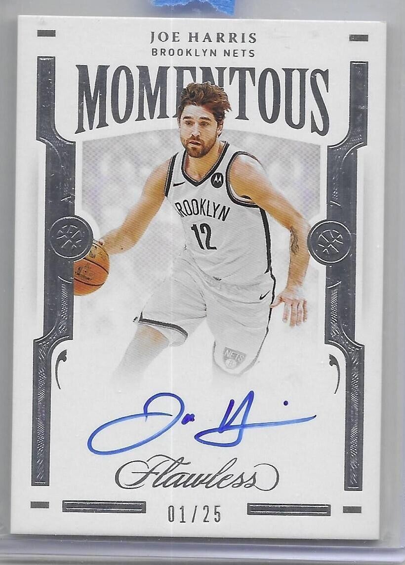 2021-22 Flawless Momentous Autographs- Joe Harris /25 Brooklyn Nets