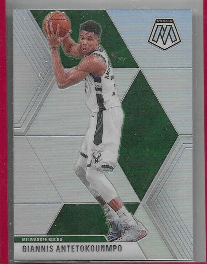 2019-20 Mosiac Silver Prizms- Giannis Antetokounmpo Milwaukee Bucks MVP!