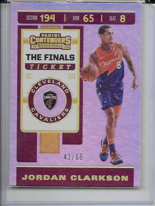 2019-20 Contenders The Finals Ticket- Jordan Clarkson /65 MIP Utah Jazz!