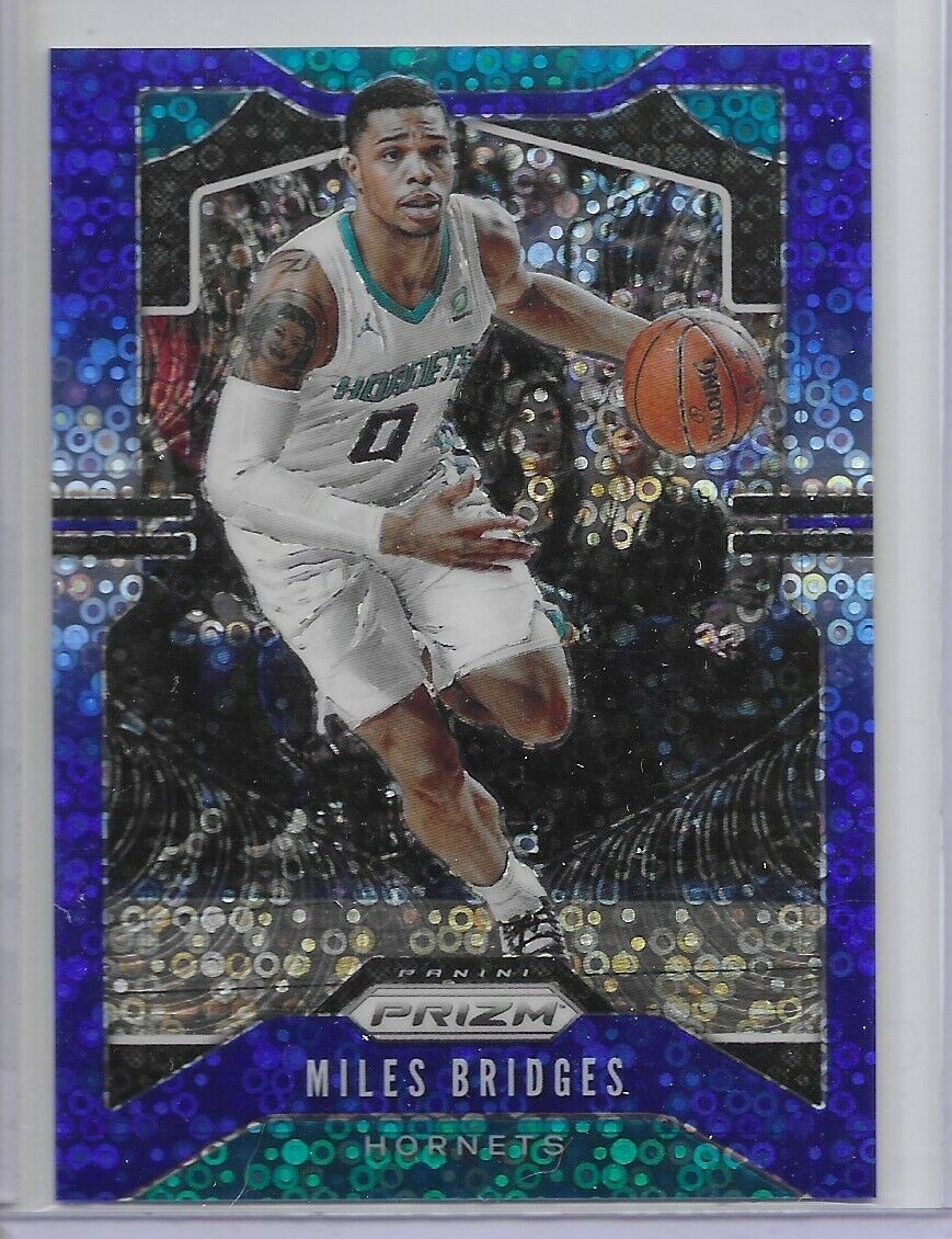 2019-20 Prizm Blue Disco Prizm- Miles Bridges /175 Charlotte Hornets!