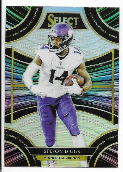 2018 Select Sensations Silver Prizm- Stefon Diggs Vikings Bills!