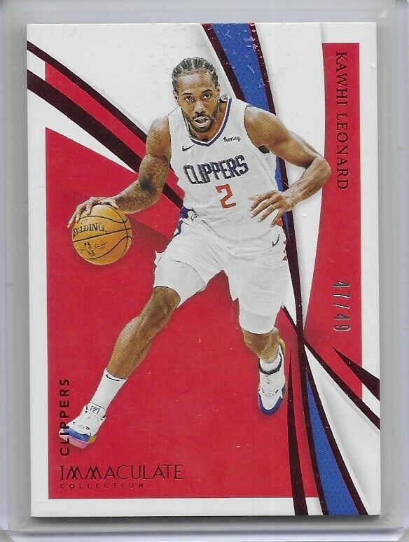 2020-21 Immaculate Ruby- Kawhi Leonard /49 Los Angeles Clippers!