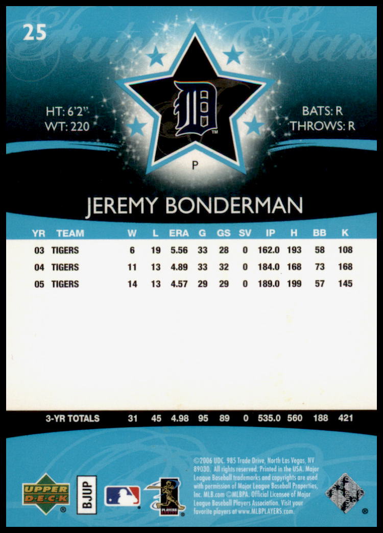 2006 Upper Deck Future Stars #25 Jeremy Bonderman