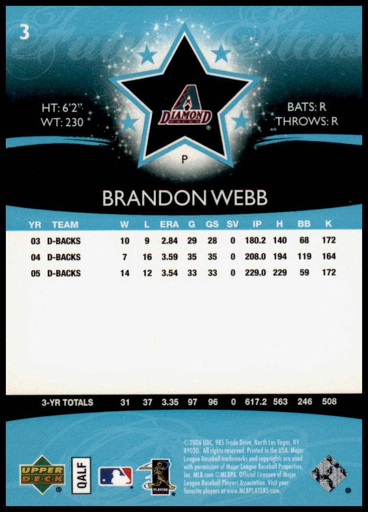 2006 Upper Deck Future Stars #3 Brandon Webb