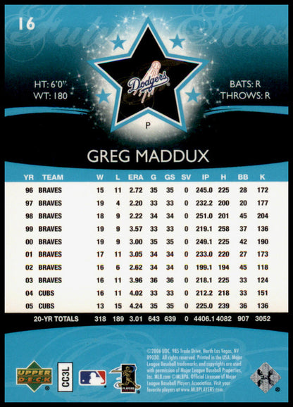 2006 Upper Deck Future Stars #16 Greg Maddux