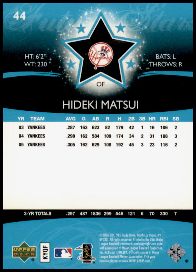 2006 Upper Deck Future Stars #44 Hideki Matsui