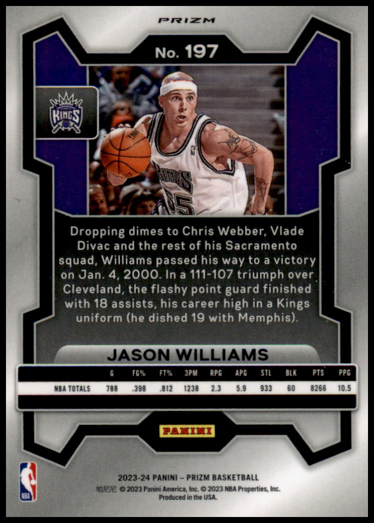 2023-24 Panini Prizm #197 Jason Williams Prizms Red Ice