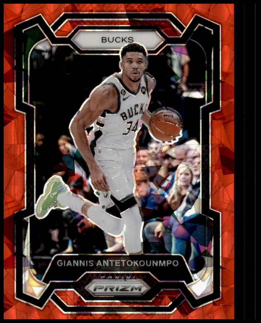 2023-24 Panini Prizm #103 Giannis Antetokounmpo Prizms Red Ice