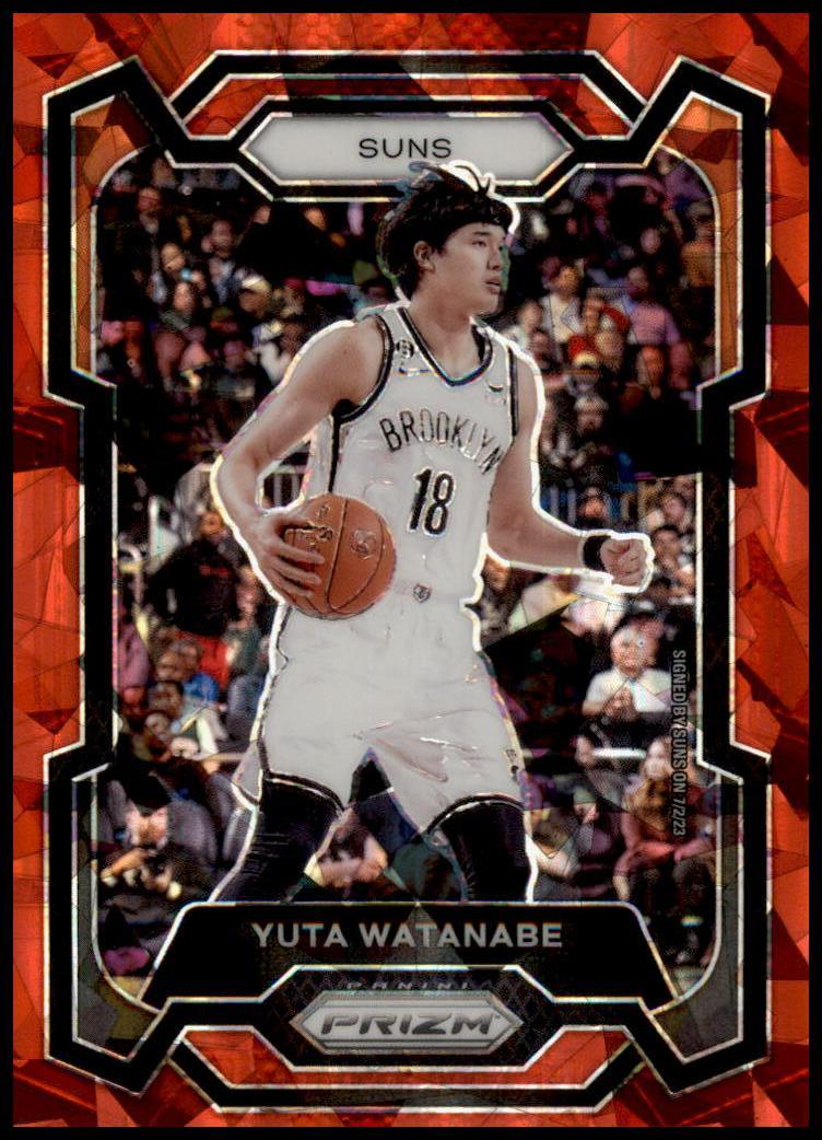 2023-24 Panini Prizm #285 Yuta Watanabe Prizms Red Ice