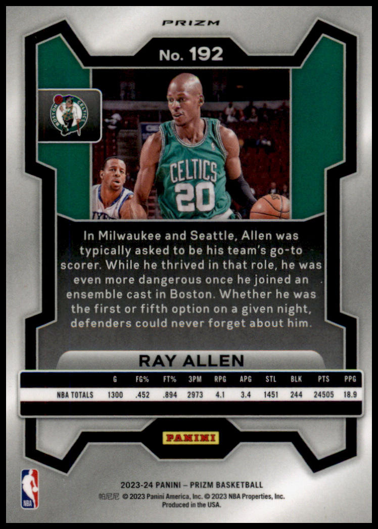 2023-24 Panini Prizm #192 Ray Allen Prizms Red Ice