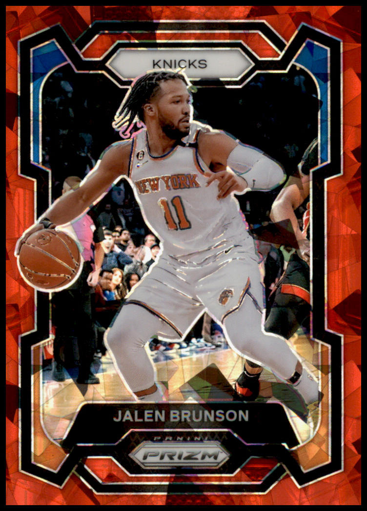 2023-24 Panini Prizm #9 Jalen Brunson Prizms Red Ice