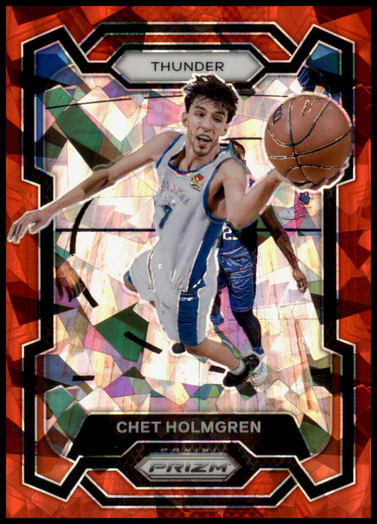 2023-24 Panini Prizm #115 Chet Holmgren Prizms Red Ice