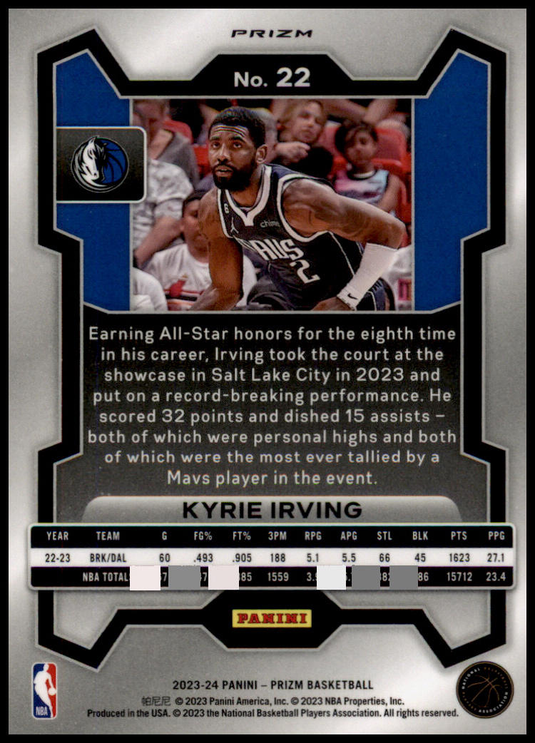 2023-24 Panini Prizm #22 Kyrie Irving Prizms Red Ice