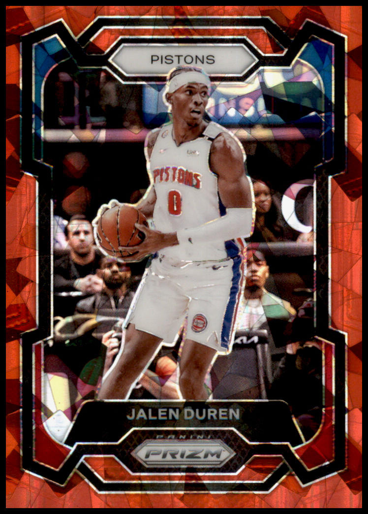 2023-24 Panini Prizm #210 Jalen Duren Prizms Red Ice