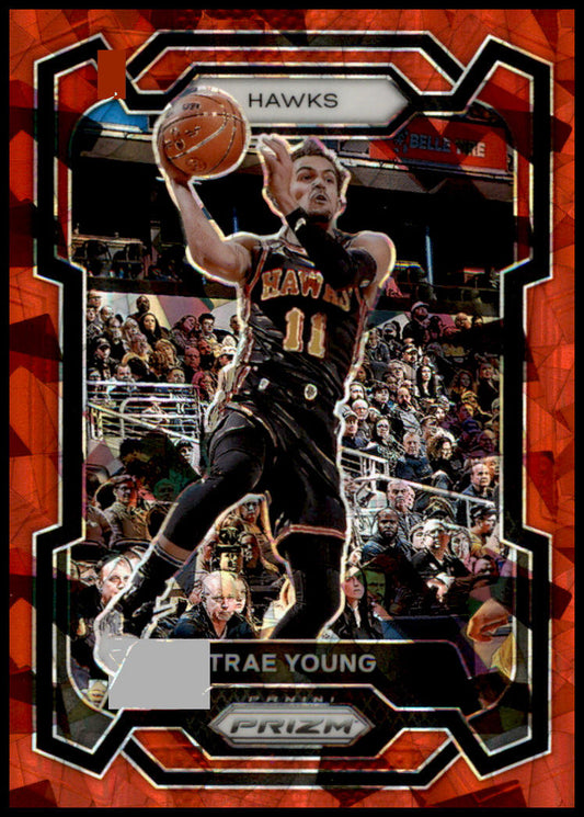 2023-24 Panini Prizm #3 Trae Young Prizms Red Ice