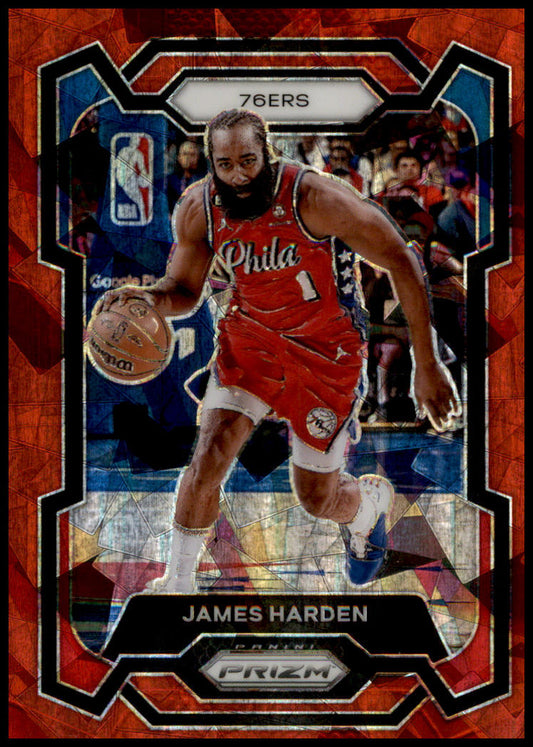 2023-24 Panini Prizm #98 James Harden Prizms Red Ice