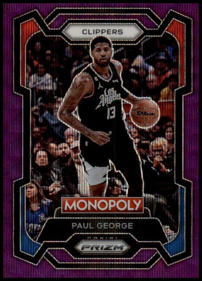 2023-24 Panini Prizm Monopoly #39 Paul George Purple