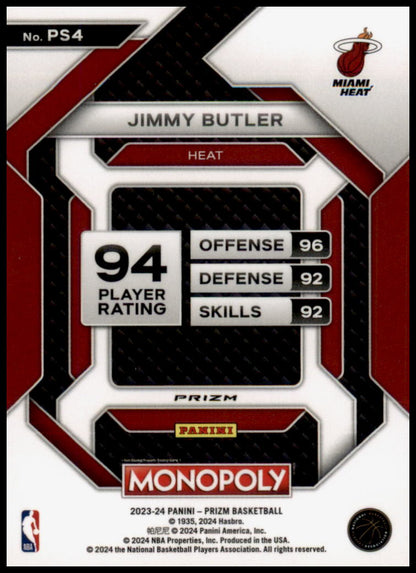 2023-24 Panini Prizm Monopoly #PS4 Jimmy Butler All-Star Purple